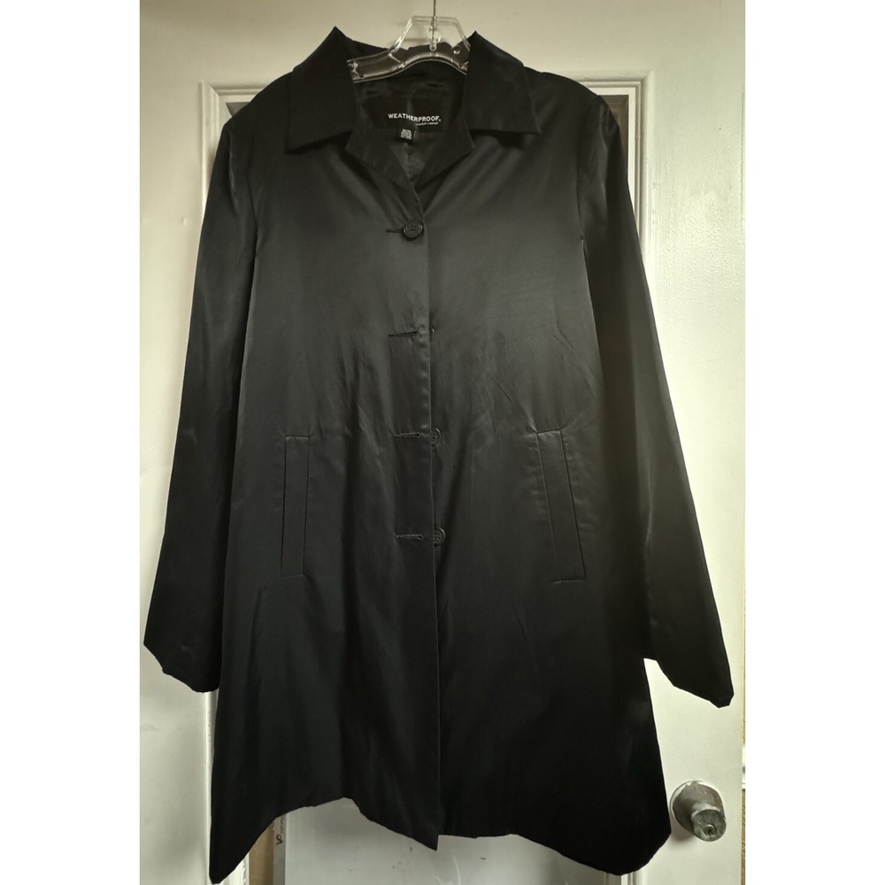 EUC! Weatherproof Garment Co. Women's Nylon Outdoor Black‎ Coat Size M (RV $120)